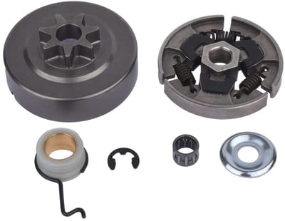 Jhubersproducts - Koppelingstrommel Ring Clip Wormwielset - Geschikt voor Kettingzaag - Hoogwaardige Onderdelen - Compleet Pakket - Betrouwbare Kwalit