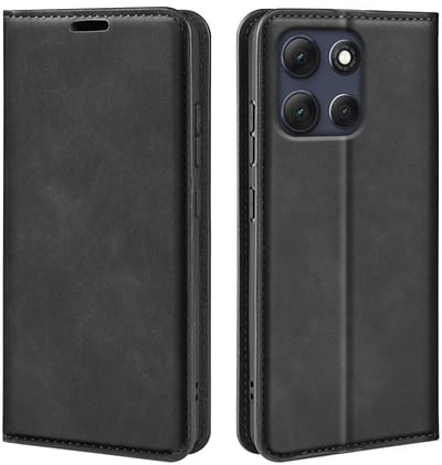 MobyDefend Hoesje - Geschikt voor Motorola Moto G86 Power - Luxe Wallet Bookcase (Magnetische Sluiting) - Zwart