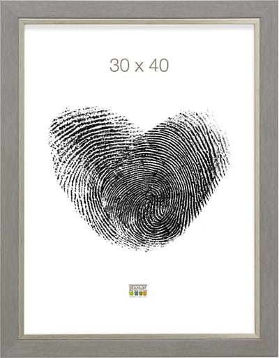 Deknudt Frames fotolijst S45VF3 - grijs met zilverbies - foto 30x40 cm