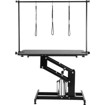 VEVOR Hydraulische trimtafel voor huisdieren, trimtafel voor middelgrote/kleine honden, in hoogte verstelbare trimtafel, antislip tafelblad/hondentrimstation, max. 200 kg