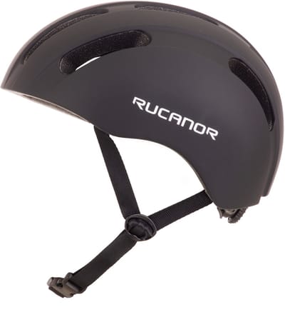 Rucanor City Flow Fietshelm (EN 1078) - Verstelbaar met Draaiknop - Lichtgewicht - Maat L 58-61 cm - Zwart - Fietshelm - Skatehelm