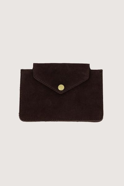 Zusss Suede Portemonee 100% Cow Leather Choco