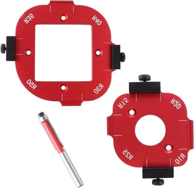 Router Sjabloon van Aluminiumlegering voor Boogsnijders en Hoeksjablonen - Precisie Hulpgereedschap voor Bovenfrees en Spinner met Groeffrees (R10-R50)