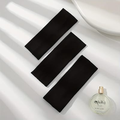 Set van 3 Elastische Neutrale Hoofdbanden Zacht Absorberend Ideaal voor Sport en Dagelijks Gebruik white