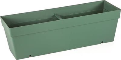 2st Elegante Mansion drainage Bloembak groen kruidenbak 52x17 cm plantenbak bloempotten rechthoek