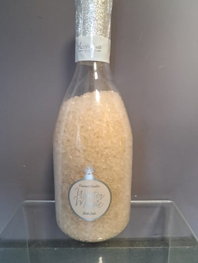 winter magic badzout vanille - champagne fles - kerst kado - leuk geschenk - verjaardag - grappig cadeau