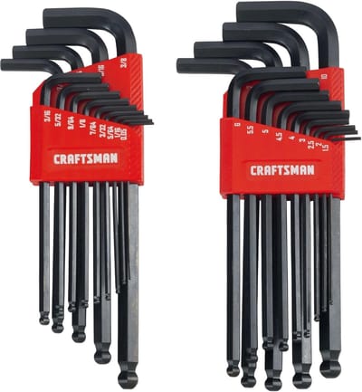 Inbussleutel Set - Hex Sleutels - Precisie Werk - 26 Delig - 10.4 Inch - Zwart