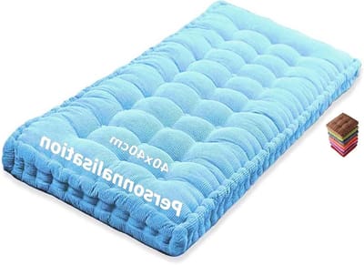 Bankkussen Tuinbank - Zitkussen Rugleuningkussen - Buiten Zitten - Gewatteerd 8-10cm Dik - 120x40 cm - Hemelsblauw