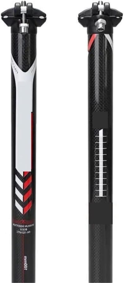 Fiets Zadelpen - Zadelbuis - Comfortabel Fietsen - Lichtgewicht Carbon - 27.2x350mm - Zwart