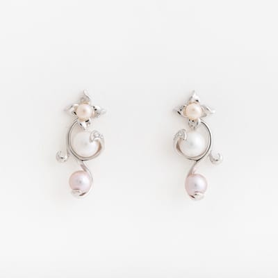 Oorbellen Coral flower - Art Deco Trade