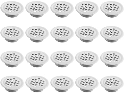 Dailygoods- Ventilatierooster Roestvrij Staal - 20 Stuks - Rond - Luchtrooster - Ventilatie - Duurzaam en Corrosiebestendig
