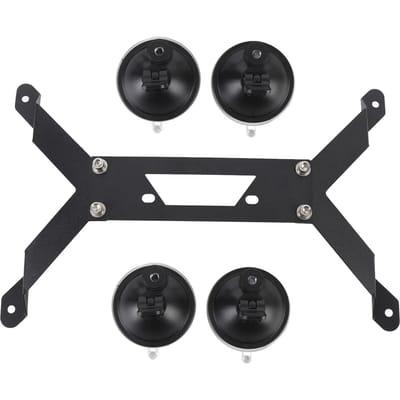 Rechthoekige Satelliet Auto Dakmontage Kit Platte Basis Naadloze Sterke Adsorptie Zuignap voor Mini black