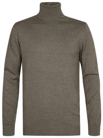 Petrol - Trui Rolkraag - Bruin - XL (42)