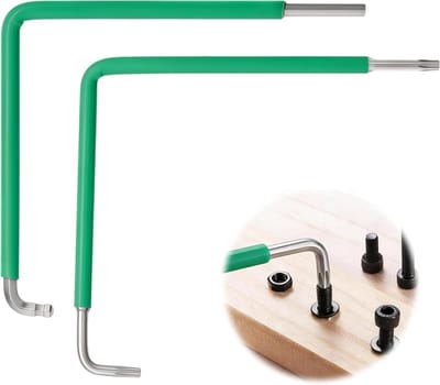 Set van 2 Raamafstelgereedschappen met Krimpkous, Inclusief Torx 15, Hex 4mm en Balhoofd 4mm, Verstelwrench voor Raam- en Deuraanpassingen, Perfect voor Klussen en Onderhoud
