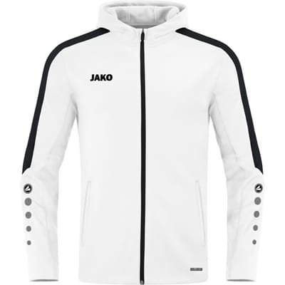 Jako Power Jas Met Kap Kinderen - Wit | Maat: 128