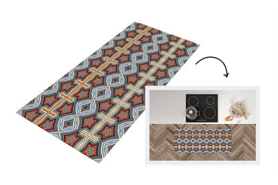 Keukenloper - Loper keuken - Patroon - Afrika - Vormen - 120x50 cm - Keukenloper vinyl