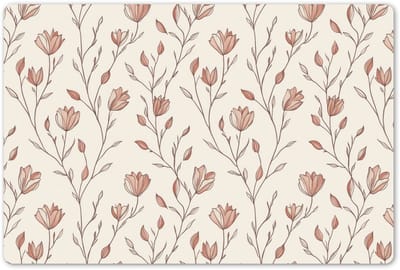 Placemats 45x30 cm - Placemat kunststof - 1 stuk - Patroon - Klassiek - Roze - Borden onderleggers - Decoratie voor op tafel - Keuken tafeldecoratie accessoires - Vinyl onderlegger - Tafelversiering