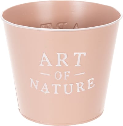 Zinken bloempot Art of Nature antieke roos Ø17,5cm H15cm