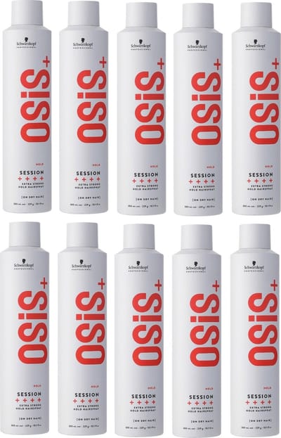 10x Schwarzkopf Osis Session Hairspray 500ml