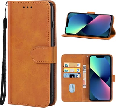iPhone 12 PRO MAX Hoesje - Leren Cover - Klaphoesje Book Case - PU Leer - Bruin - Provium