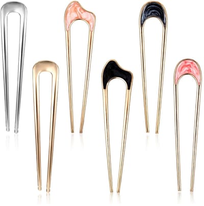 Solidchoice - Dailygoody - Haarspelden - Metalen U-vormige haarvorken - Goud en zilver - Haaraccessoires voor opsteekkapsels - Geschikt voor vrouwen en meisjes