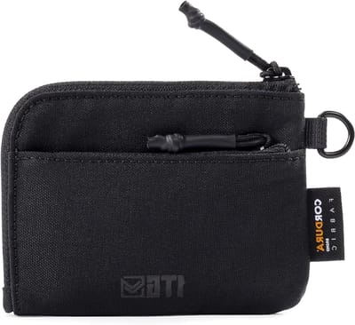 Kleine EDC Pouch van 500D Nylon, Coin Pouch en Sleuteltas, Compacte Portemonnee voor Mannen en Vrouwen, Zwart, Modern en Duurzaam