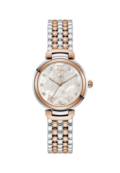 Gc Gc Allure Quartz Analoog Horloge Zilver En Roos Kast: 100% Roestvrij Staal | Bracelet 100% Roestvrij Staal 34 mm Z64001L1, Z64002L1