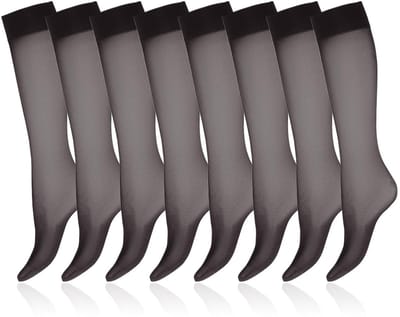 Dailygoods- Kniebroek Dames - Transparant Nylon - Comfortabele Pasvorm - Zacht Materiaal - Sexy Design - Geschikt voor Maat 35-40 - Kniekousen