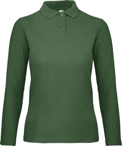 B&C ID.001 Ladies' long-sleeve polo shirt CGPWI13 - Bottle Green - XXL