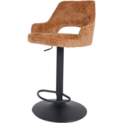 Barkruk Vivian - Perfect Harmony - Oker 56 - Draaibare Design Barkruk in Velvet / Hotel Chique Stijl