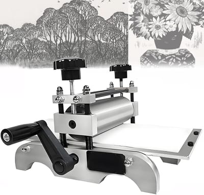 Graveerpers - Etspers Drukpers - Gedetailleerde Afdrukken - Groot Printoppervlak - 350 x 170 mm - Grijs