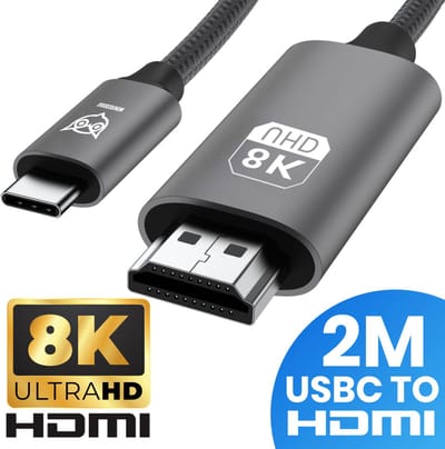 Good2know Usb c naar HDMI - 2 meter - Ultra 8k - 4k - 2k - Video kabel geschikt voor macbook pro, air - hdmi switch - usb c naar hdmi kabel