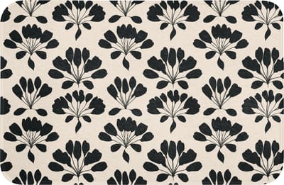 Badmat 60x40 cm - Antislip - Abstract - Patroon - Zwart - Badmatten voor badkamer - Badkamermat - Douchemat - Badkamer mat