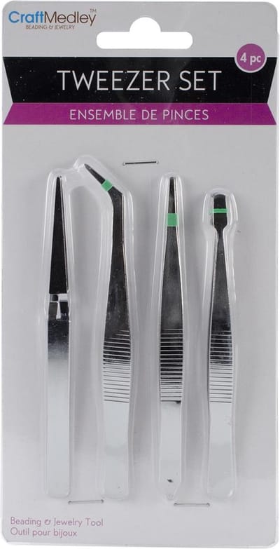 Craft Medley - 4 soorten pincet - op blister