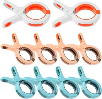 Grote Wasknijpers Set van 8 Stuks, Ideaal voor Handdoeken, Tafelkleed en Beddegoed Gebruik