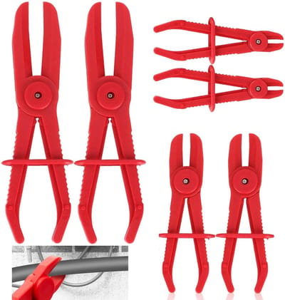 Dailygoods- Slangklemmen Assortiment - Slangklemmen RVS - Slangklemmen Set van 6 - Slangklemmen met Beugel - Slangklemmen voor Flexibele Slangen - Inclusief 2 x Grote Slangklem Pliers - Slangentangen