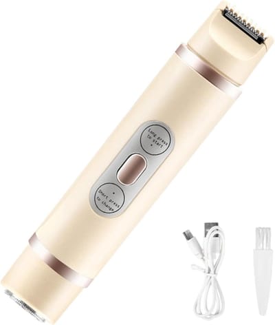 Ontharingsapparaat - Elektrisch scheerapparaat voor vrouwen - Elektrisch scheerapparaat voor vrouwen - Dubbele kop voor vrouwen | Elektrische waterdichte vrouwelijke zak-USB oplaadbare draagbare bodytrimmer voor vrouwen - Voor meisjes, been- en licha