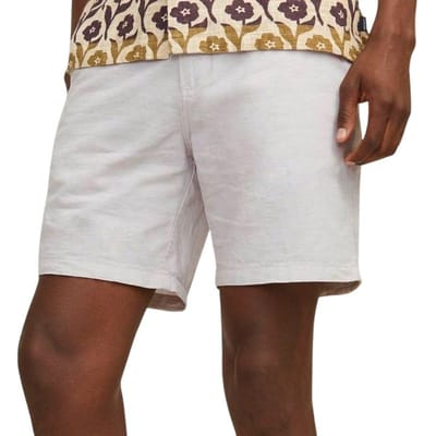 JACK&JONES JPSTACE SUMMER LINEN BLEND SHORT SRT SN Heren Chino short - Crockery Melange
