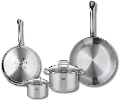 Set van 2 Bakpannen 24 en 28 cm en 2 Kookpotten 12 en 16 cm Elo Profi Citrin