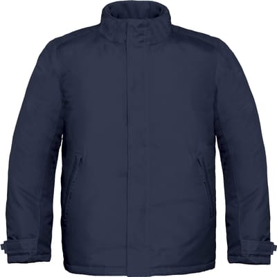 B&C Mens Real+ Premium Windproof Thermo-Isolated Jacket (Waterdichte PU Coating) (Marineblauw)