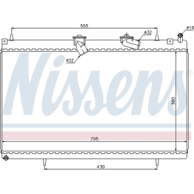 Radiator, motorkoeling NISSENS 63619