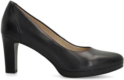 No Stress - Dames - Donkerblauwe leren pumps - Maat 36