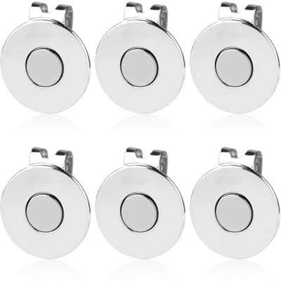 Golfbal Markeringsclips - Set van 6 Sterke Magnetische Hoedclips voor Golfaccessoires - Zilver
