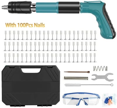House Of Atelier - Spijkerpistool - Schiethamer - Nagelpistool - Klinknagel - Mini Stalen Spijkerpistool - Met 100 Spijkers