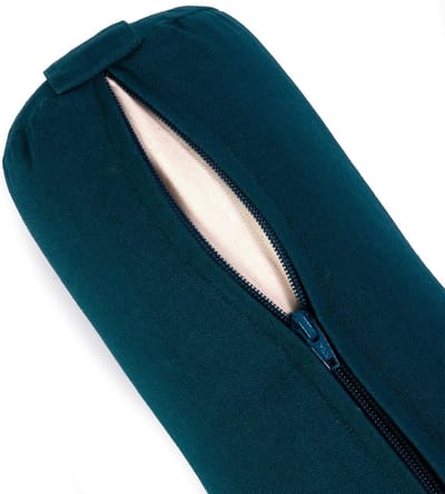 Biologische Yoga Bolster - Mini Kussen - Ontspanning en Stretchen - GOTS-gecertificeerd Katoen - 32x12cm - Turkoois