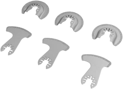 Dailygoody - Diamant-multitoolzaagbladen - oscillerende messen - slijtvast - standaardmaat - voor slijpen en snijden - 6 stuks - geschikt voor beton e