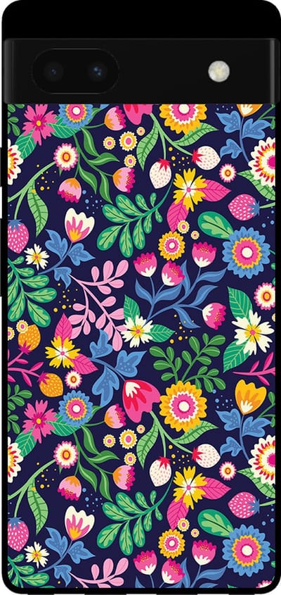 Smartphonica Telefoonhoesje voor Google Pixel 6 met bloemen opdruk - TPU backcover case flower design geschikt voor Google Pixel 6