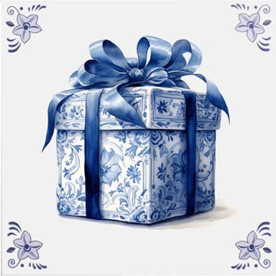 Delfts blauw tegeltje cadeautje design - delfts blauw wandbord - delftsblauw - hollandse cadeautjes - wanddecoratie - decoratieve accessoires
