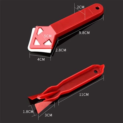 2 Stuks Kit voor Verwijderen van Kit Schraper Kitvorm Praktische Vloerreiniger Tegelreiniger Mini red