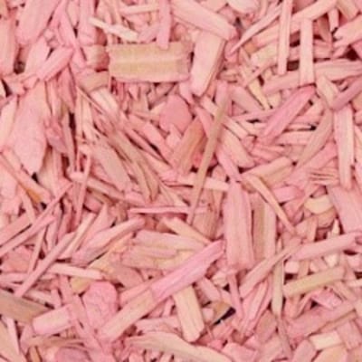 Houtsnippers Gekleurd Klein / Decochips 10-20mm - LICHT ROZE - Bodembedekking Bloempotten en Plantenbakken - Zak 5 ltr